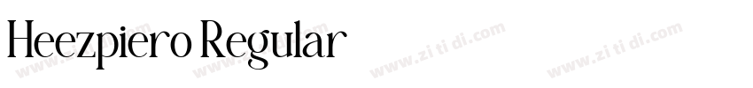 Heezpiero Regular字体转换